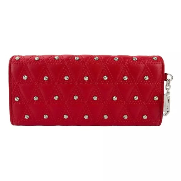 Versace red stud  quilted wallet - Picture 2 of 7